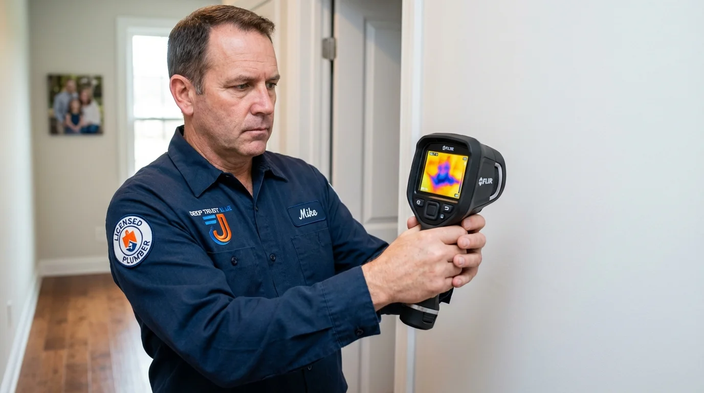 Thermal imaging leak detection by Johns Plumbing LLC in Comer
